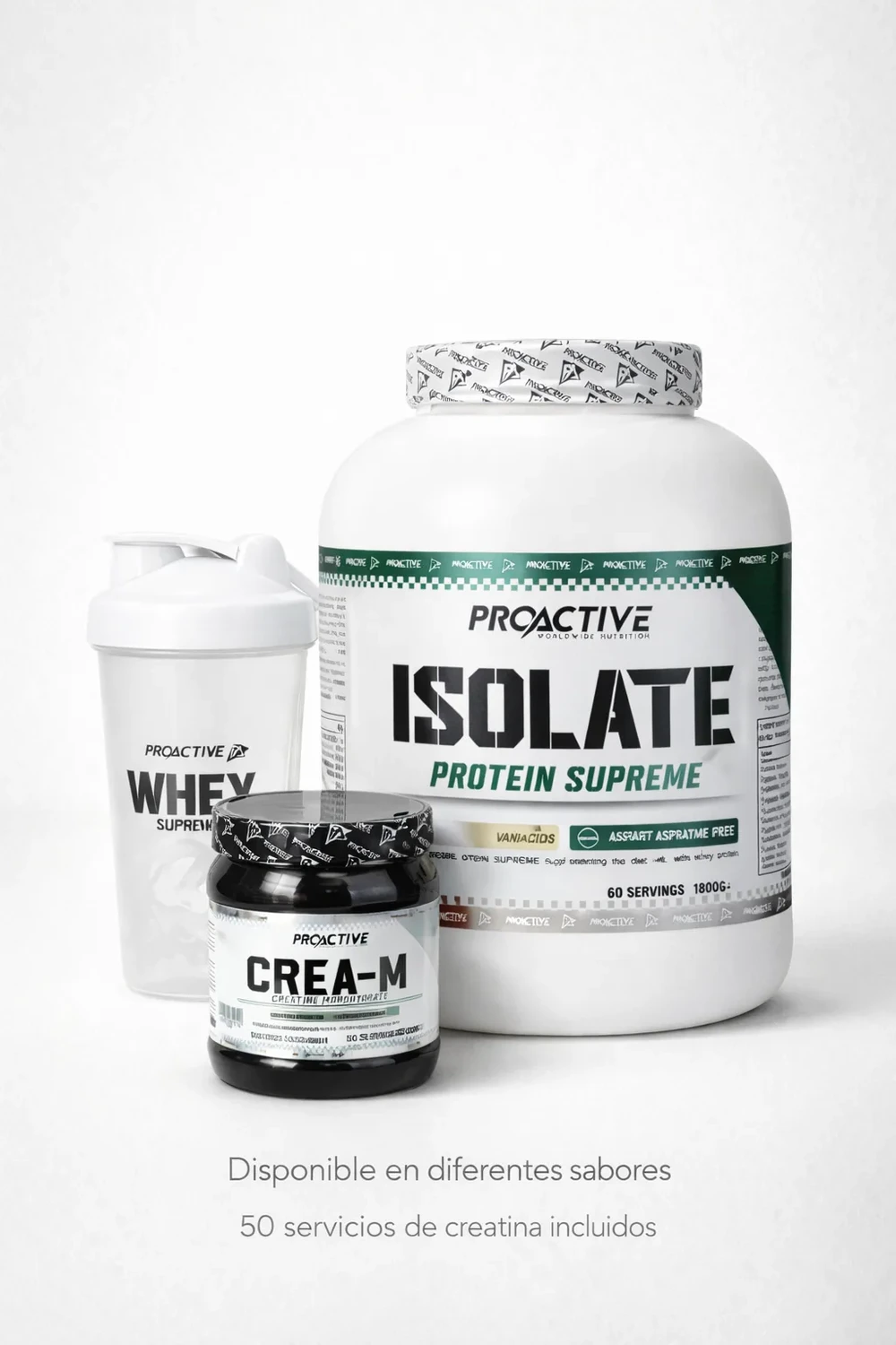 COMBO PROTEÍNA ISOLATE WHEY 4LB + CREATINA CREA-M CON SHAKER GRATIS – GANANCIA MUSCULAR Y RECUPERACIÓN - VAINILLA
