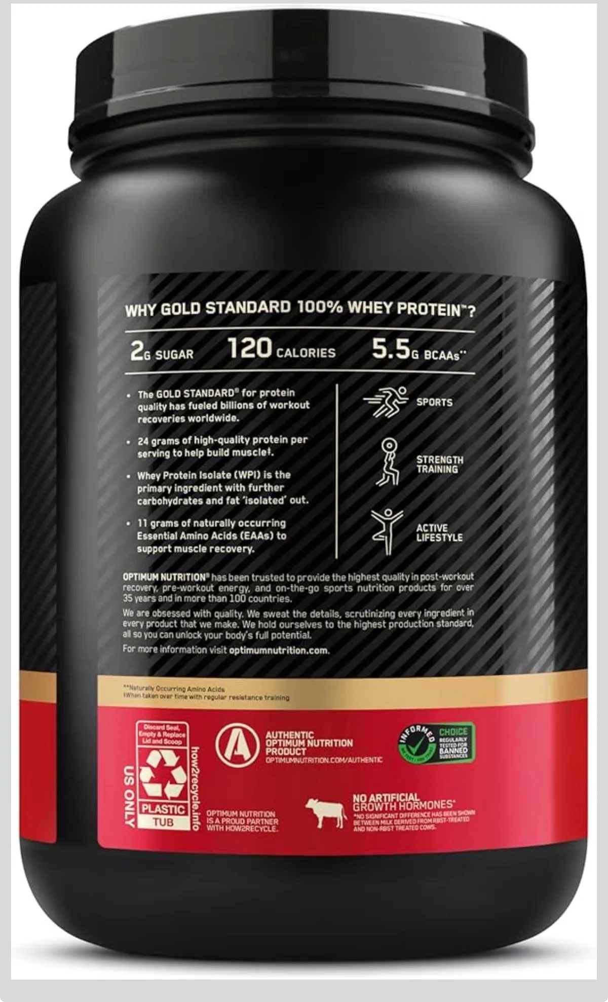WHEY GOLD STANDAR 2 LIBRAS - Imagen 2