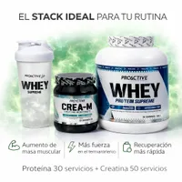 OFERTA PROACTIVE CREATINA MONOHIDRATADA 50 SERV + PROTEÍNA 100 %WHEY 2 LBS 2