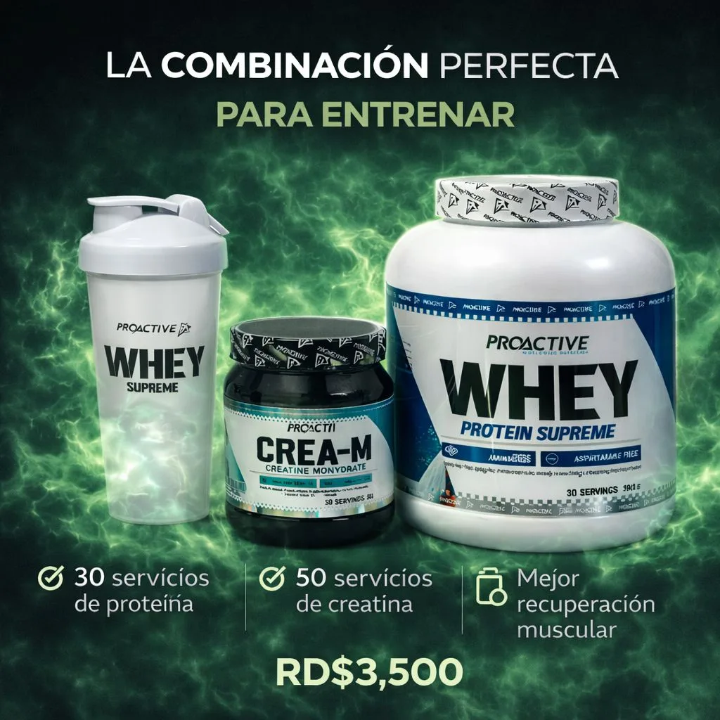 OFERTA PROACTIVE CREATINA MONOHIDRATADA 50 SERV + PROTEÍNA 100 %WHEY 2 LBS - Imagen 3