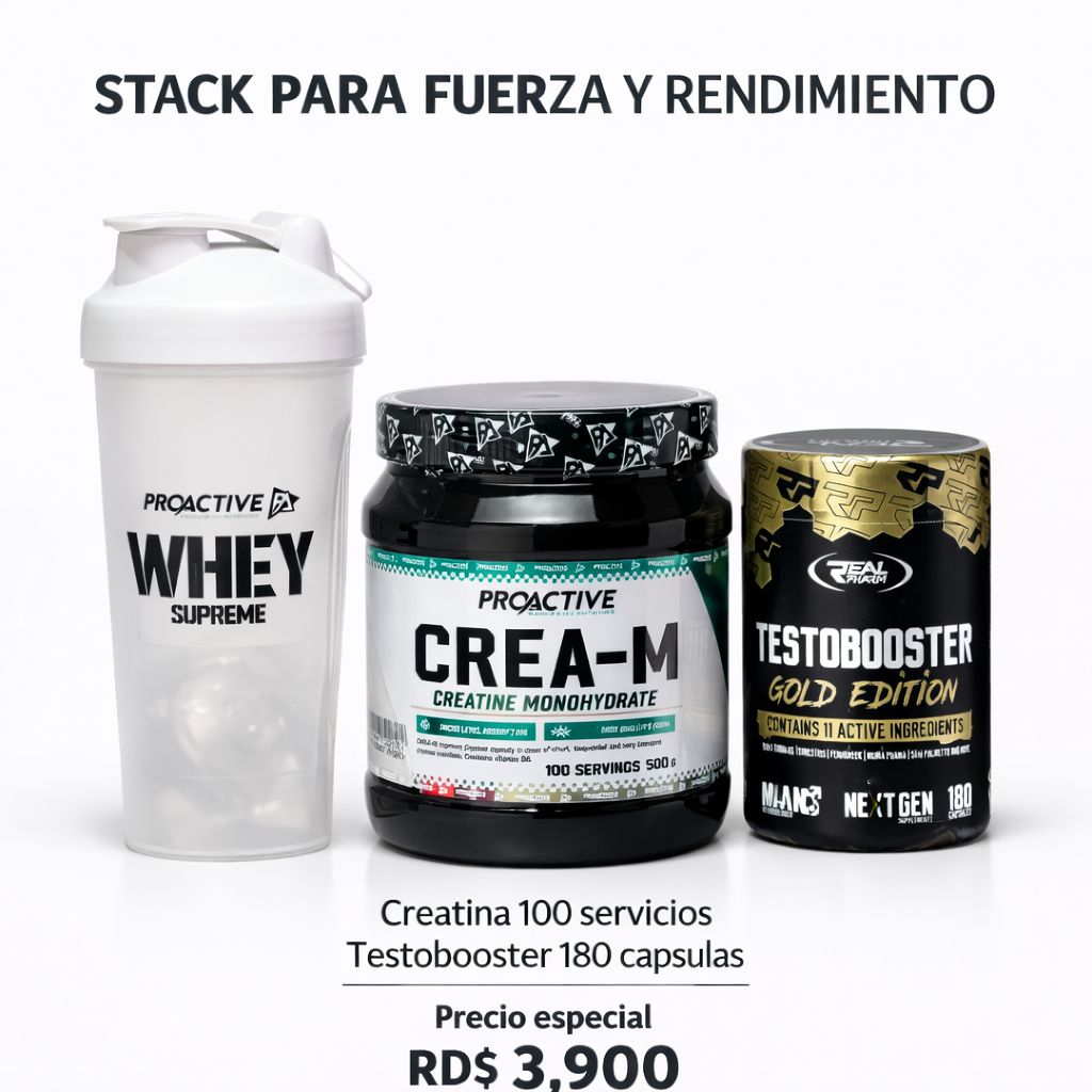 COMBO CREATINA MONOHIDRATADA 100 SERVICIOS + 180 PASTILLA DE TESTOBOOSTER 2