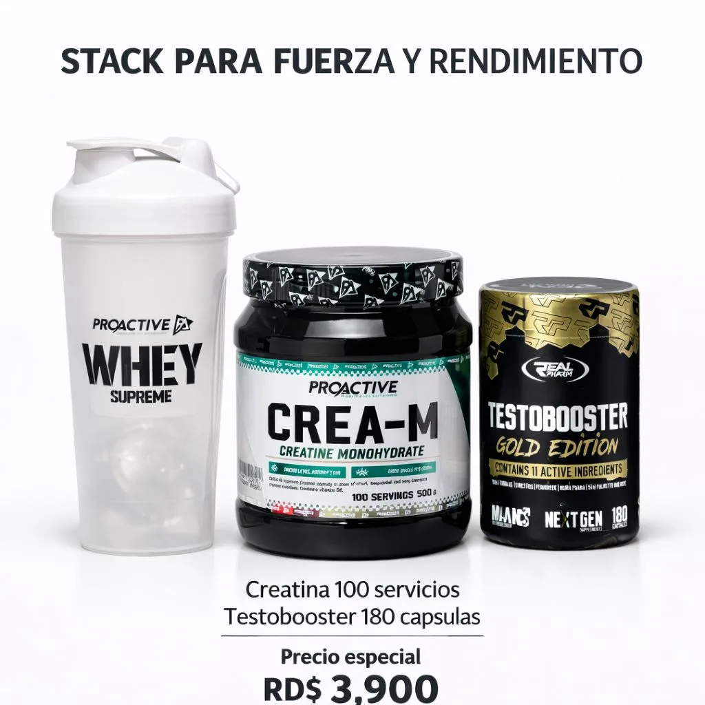 COMBO CREATINA MONOHIDRATADA 100 SERVICIOS + 180 PASTILLA DE TESTOBOOSTER 2