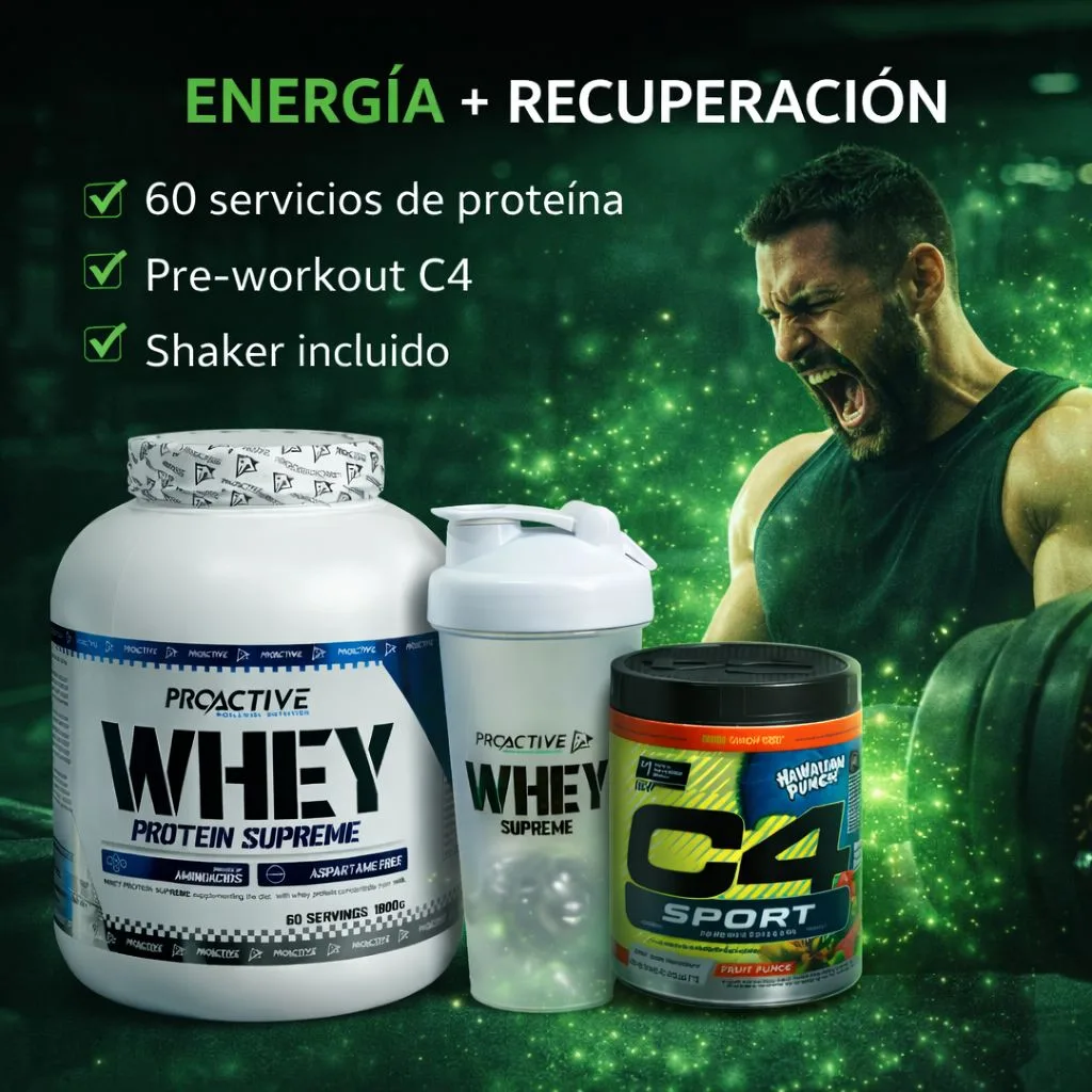 Proteína 100 % whey 4 libras 60 servicios + pre-workout C4  - Imagen 2