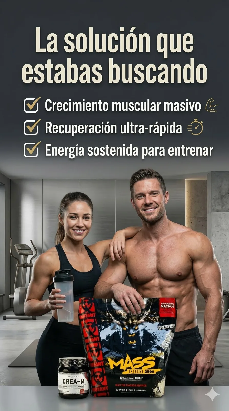 OFERTA MUTANT EXTREME 6 LIBRAS + CREATINA MONOHIDRATADA 50 SERV DE SABOR  - Imagen 3