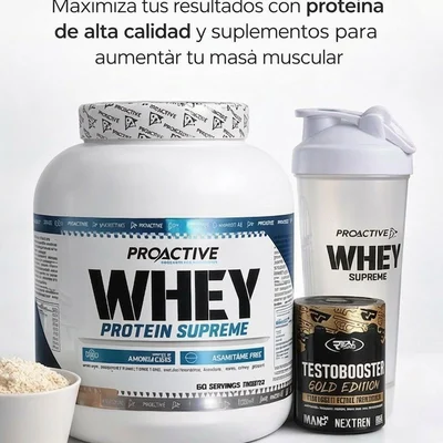 OFERTA WHEY PROACTIVE 4 LBS + TESTOBOOSTER 180 pastillas