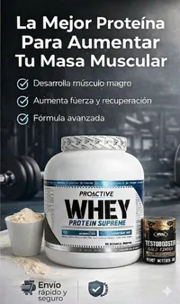 OFERTA WHEY PROACTIVE 4 LBS + TESTOBOOSTER 180 pastillas  2