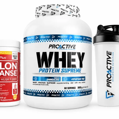 Combo Whey Proactive 4 lb + Colon Clean + Vaso Gratis | Energía, Digestión y Músculos