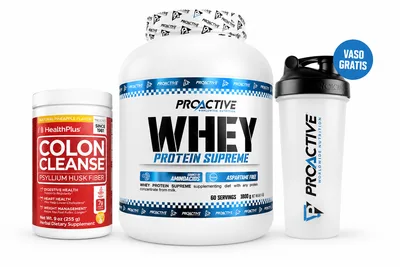 Combo Whey Proactive 4 lb + Colon Clean + Vaso Gratis | Energía, Digestión y Músculos