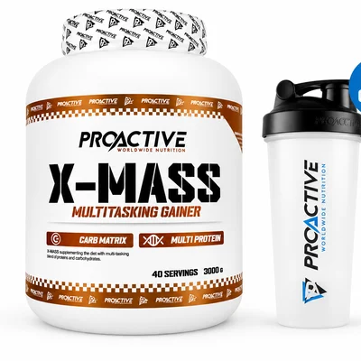 Proactive X-Mass Mass Gainer 6.6 Libras + Vaso Gratis | Ganador de Peso y Masa Muscular